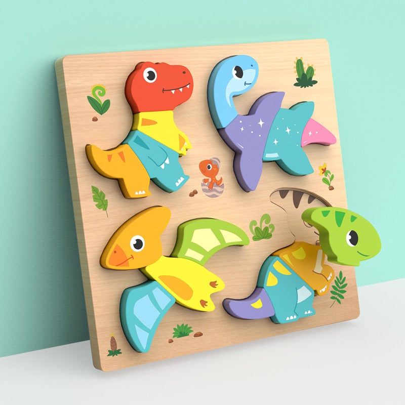 Children'S 3D Three-Dimensional Jigsaw Puzzle Wooden Educational Toys Shape Matching Early Childhood Education Building Blocks Transportation - Image 4